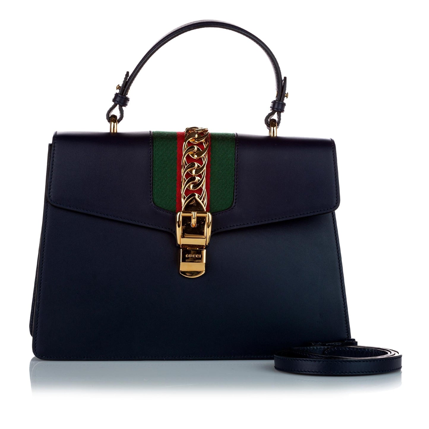 Gucci Medium Sylvie Leather Satchel (SHG-25632)