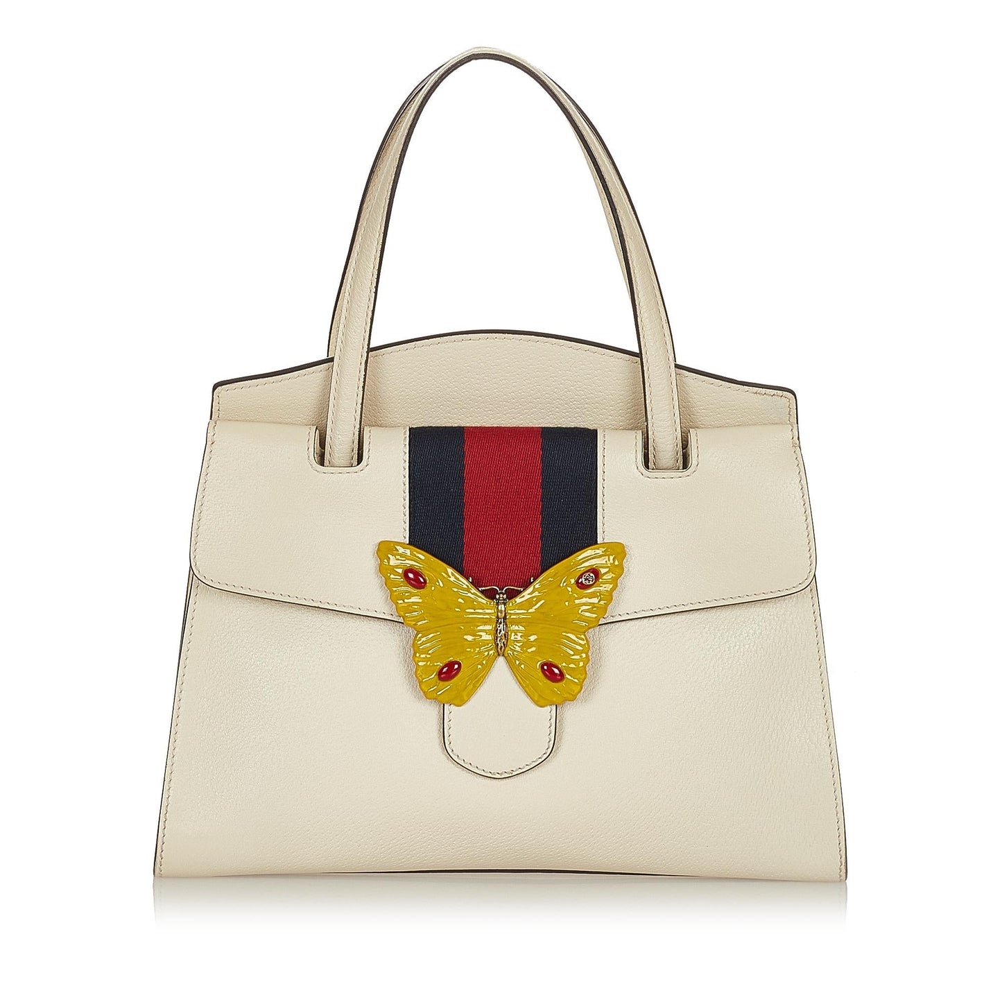 Gucci Medium Web Linea Butterfly Totem Satchel (SHG-31390)