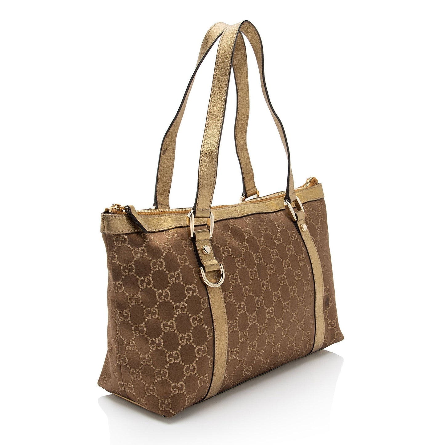 Gucci Leather Canvas Tote