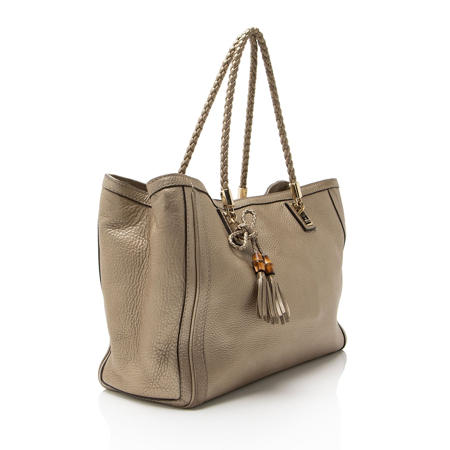 Gucci Metallic Leather Bella Medium Tote
