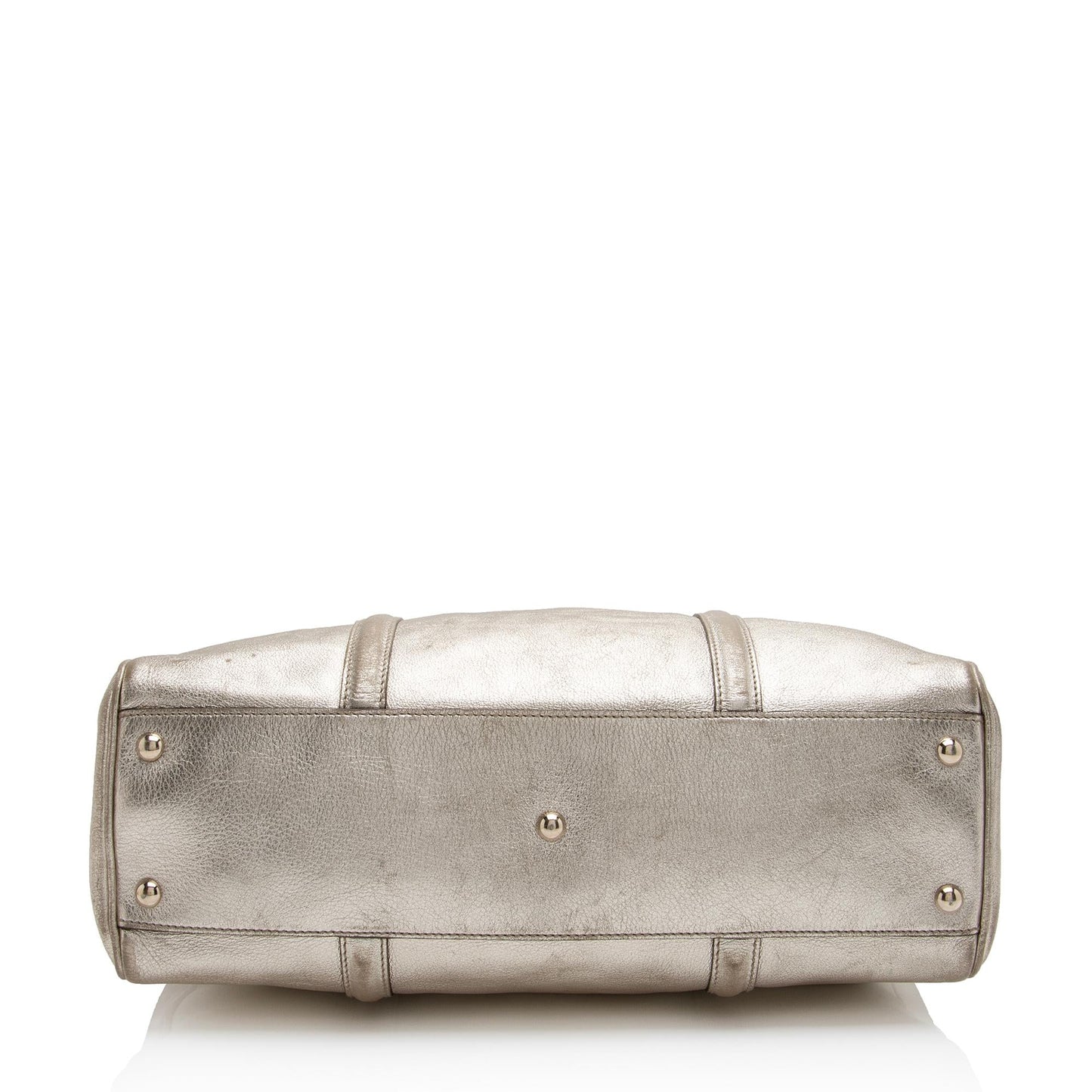 Gucci Metallic Leather Britt Medium Boston Bag (SHF-23530)