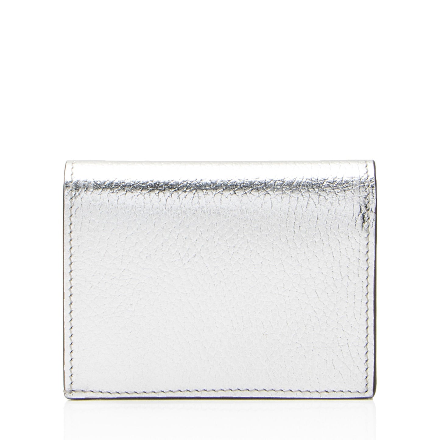 Gucci Metallic Leather GG Marmont Card Case