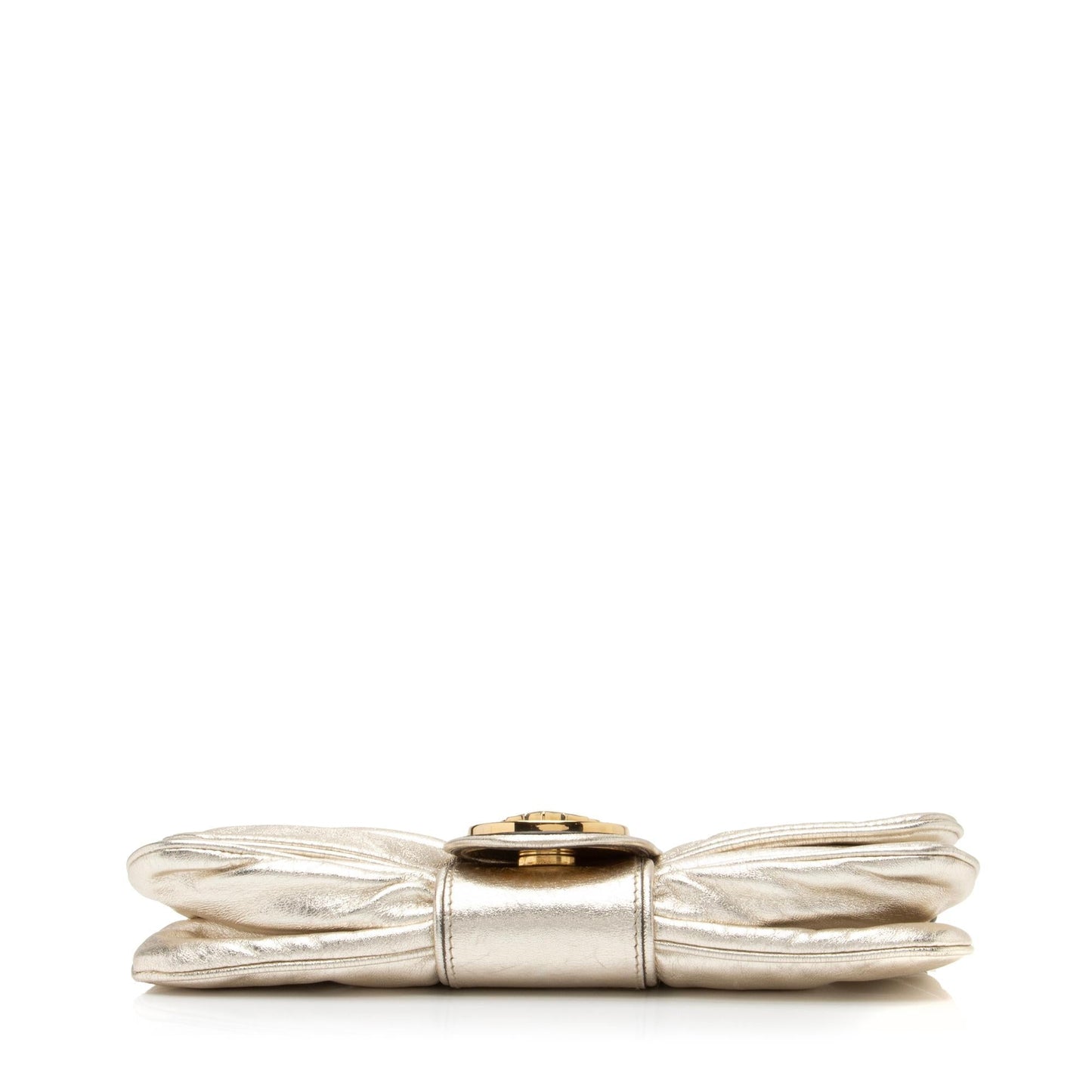 Gucci Metallic Leather Papillon Hysteria Clutch (SHF-23493)