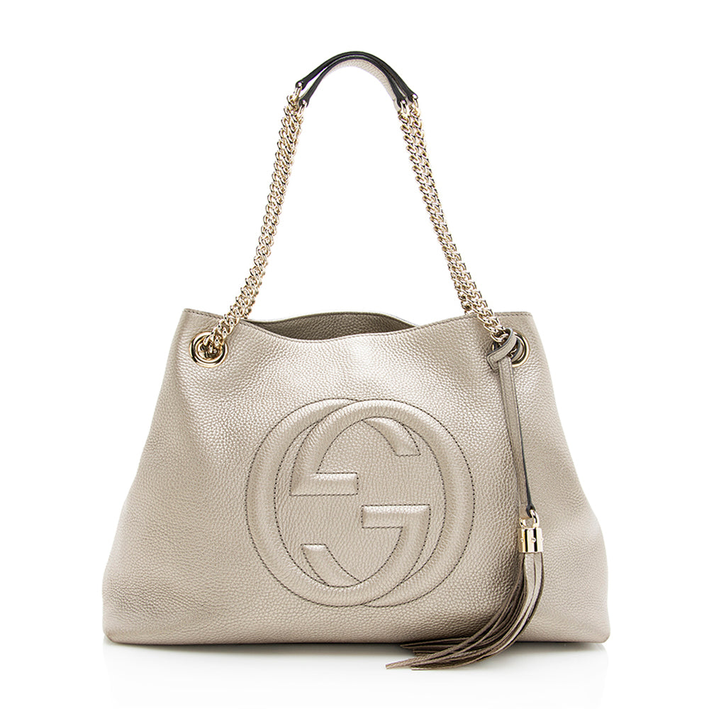 Gucci Soho Leather Metallic Shoulder Bag