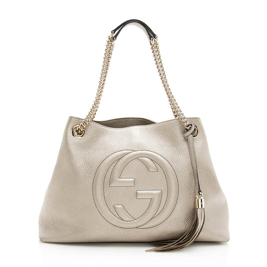 Gucci Soho Leather Metallic Shoulder Bag