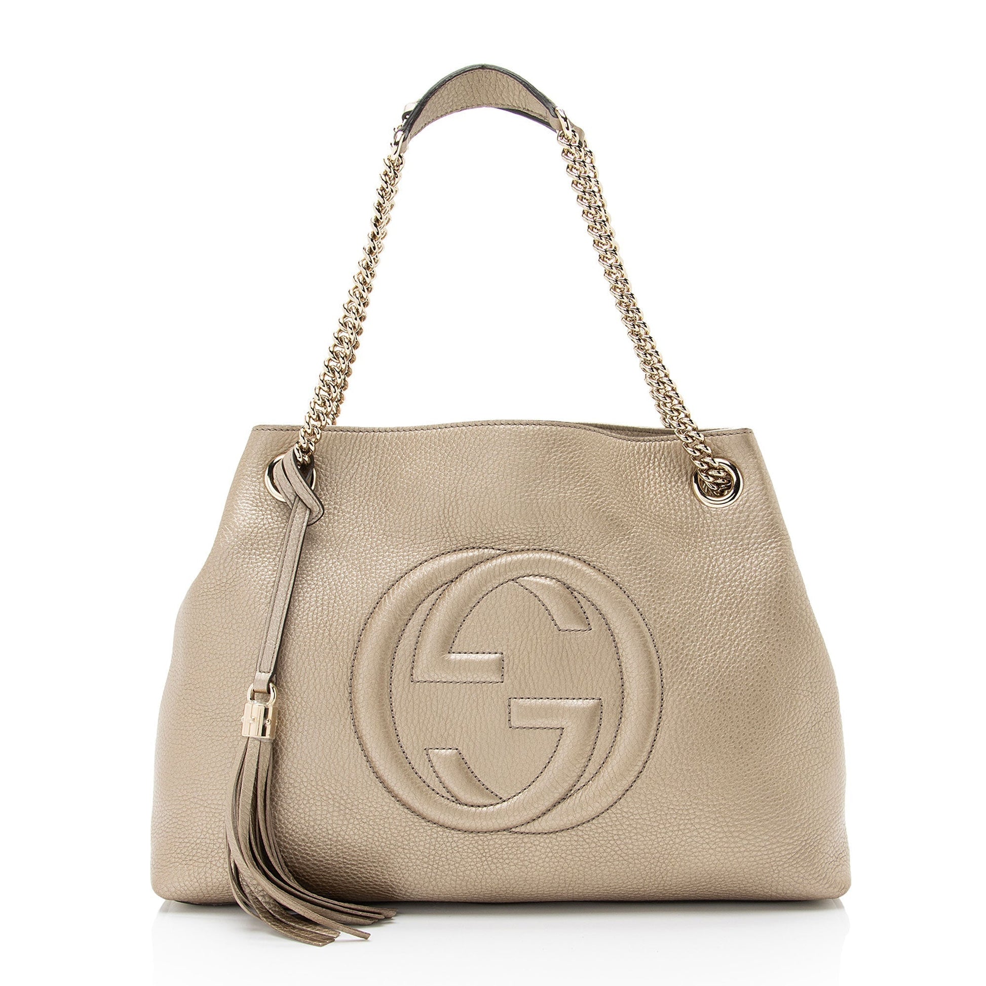 Gucci Leather Canvas Shoulder Bag