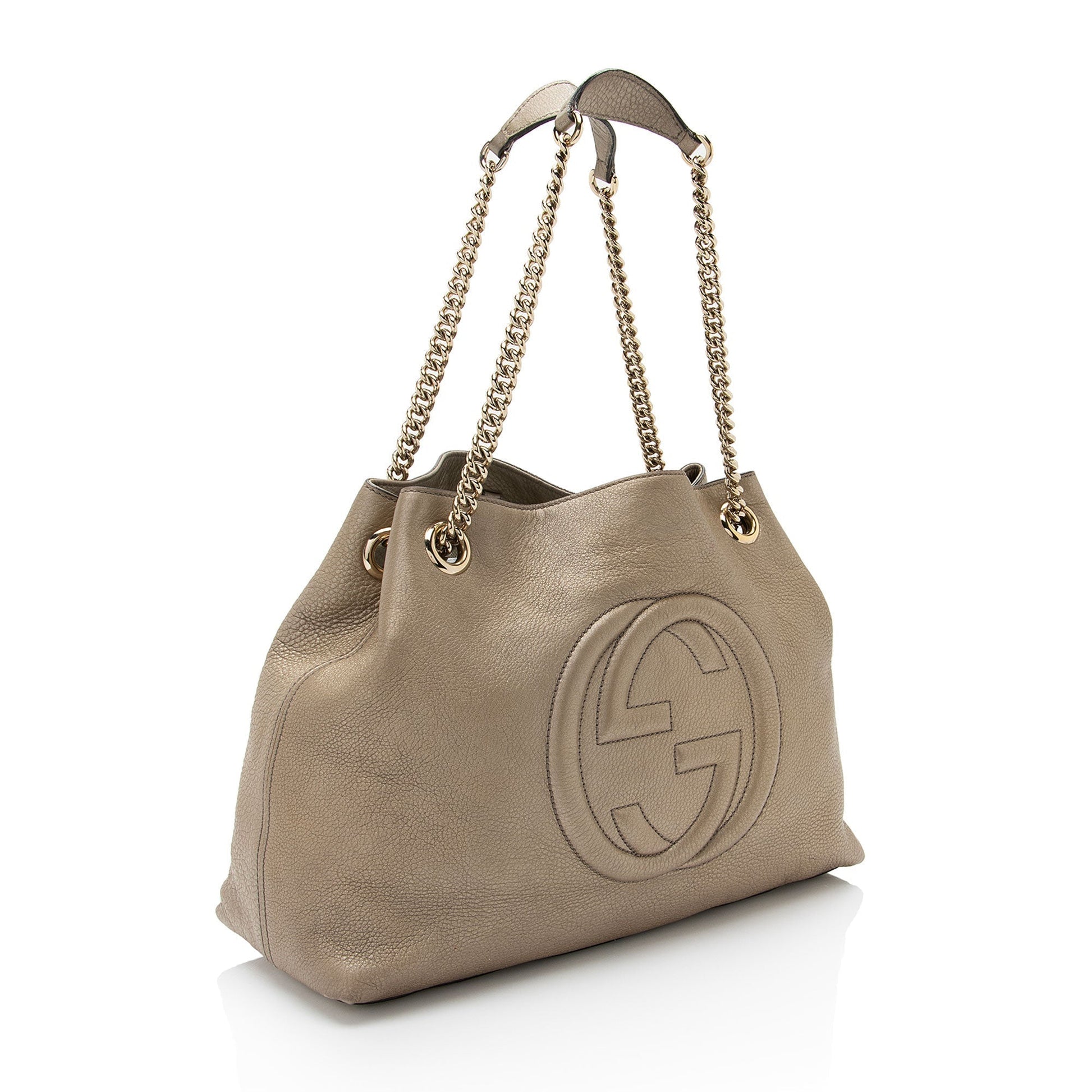 Gucci Leather Canvas Shoulder Bag