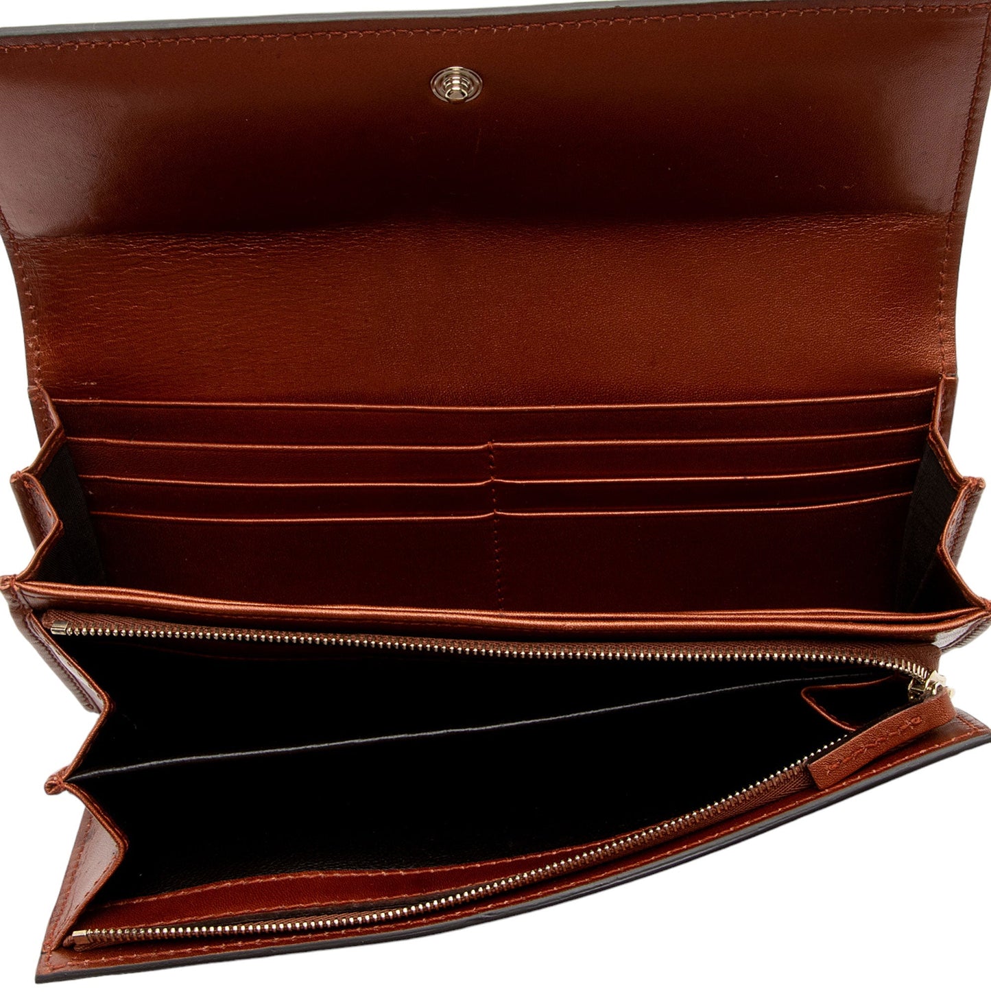 Gucci Metallic Patent Guccissima Leather Heart Logo Wallet (SHF-jwQhWg)