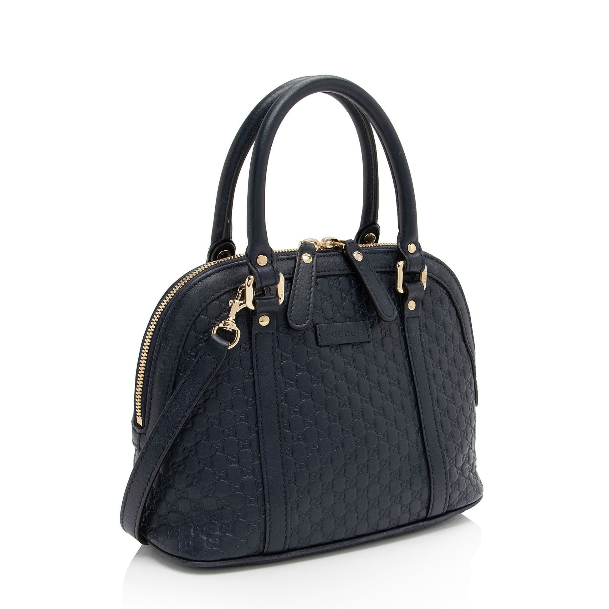 Gucci Leather Canvas Shoulder Bag