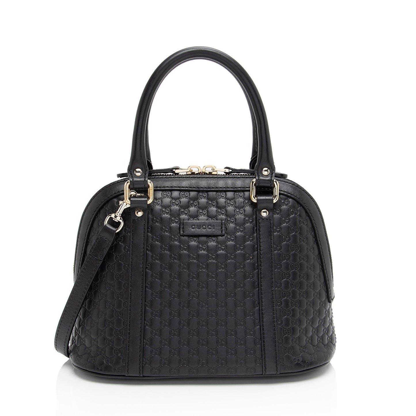 Gucci Leather Canvas Shoulder Bag