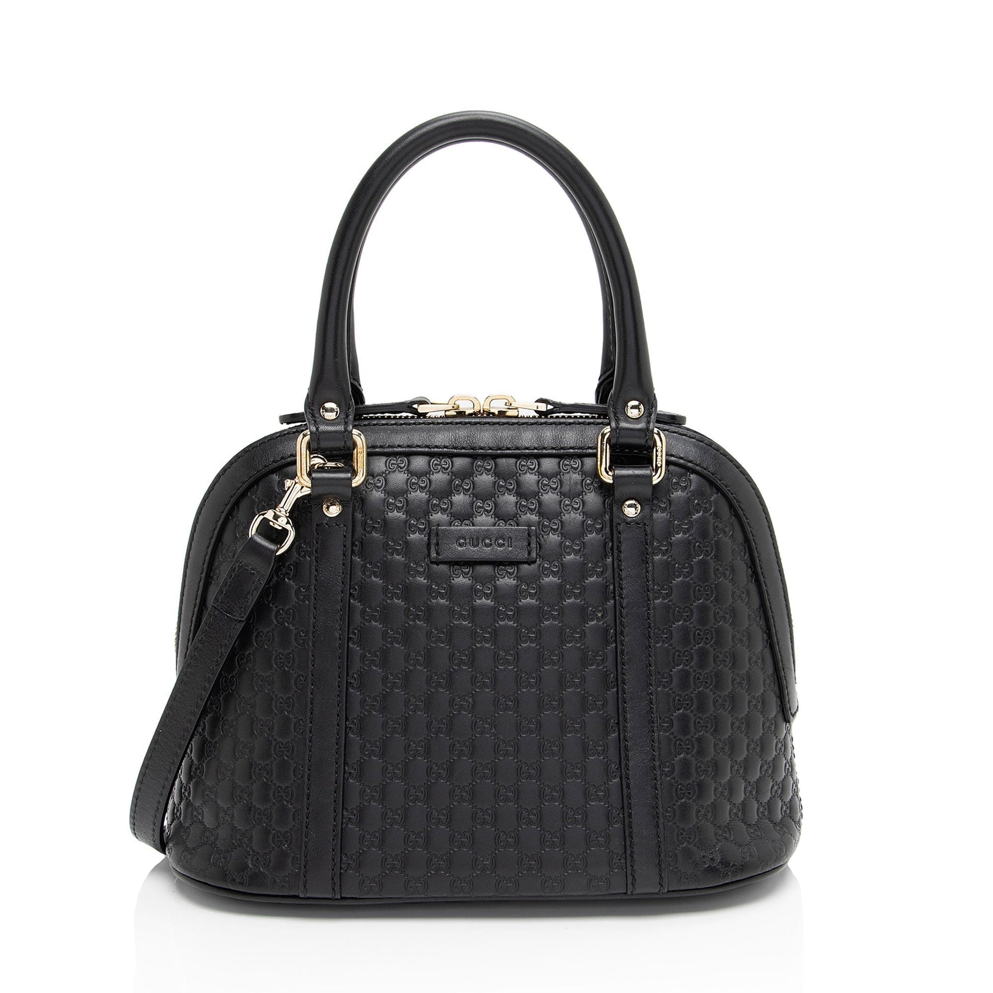 Gucci Leather Canvas Shoulder Bag