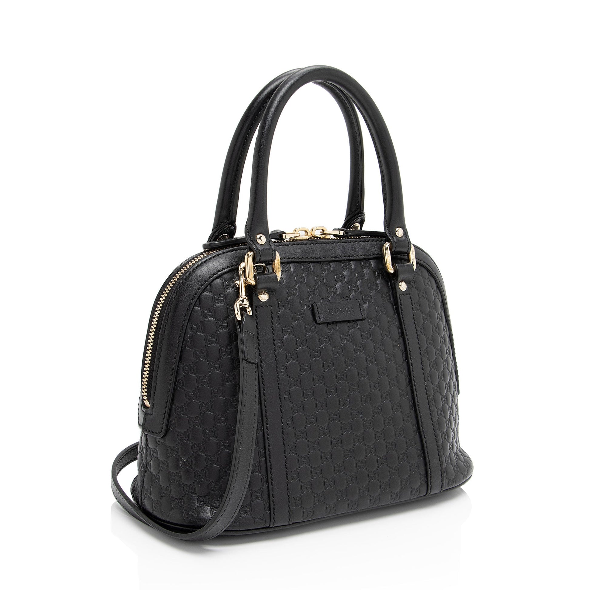 Gucci Leather Canvas Shoulder Bag
