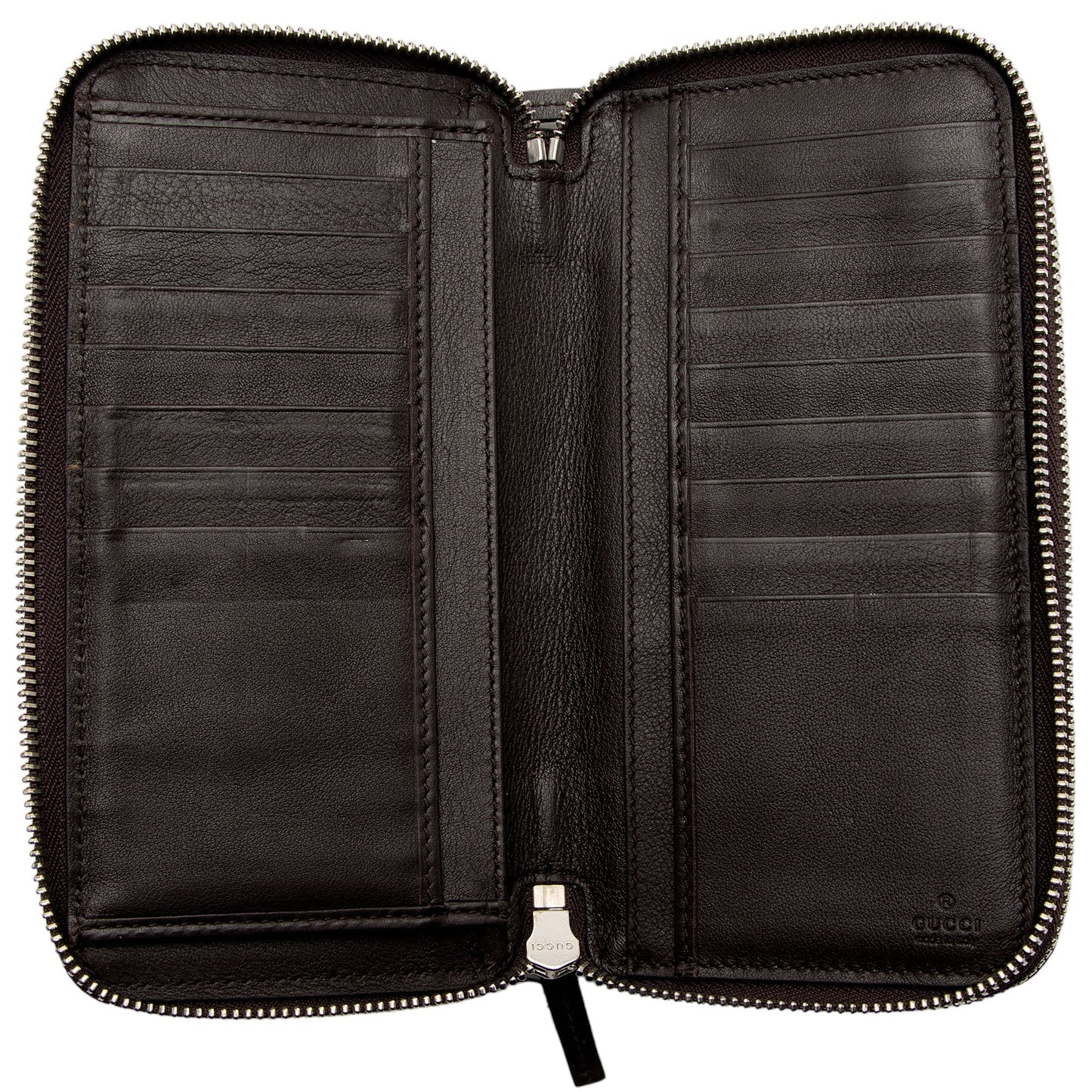 Gucci Microguccissima Leather Double Zip Around Large Organizer Wallet (SHF-EIQfg7)