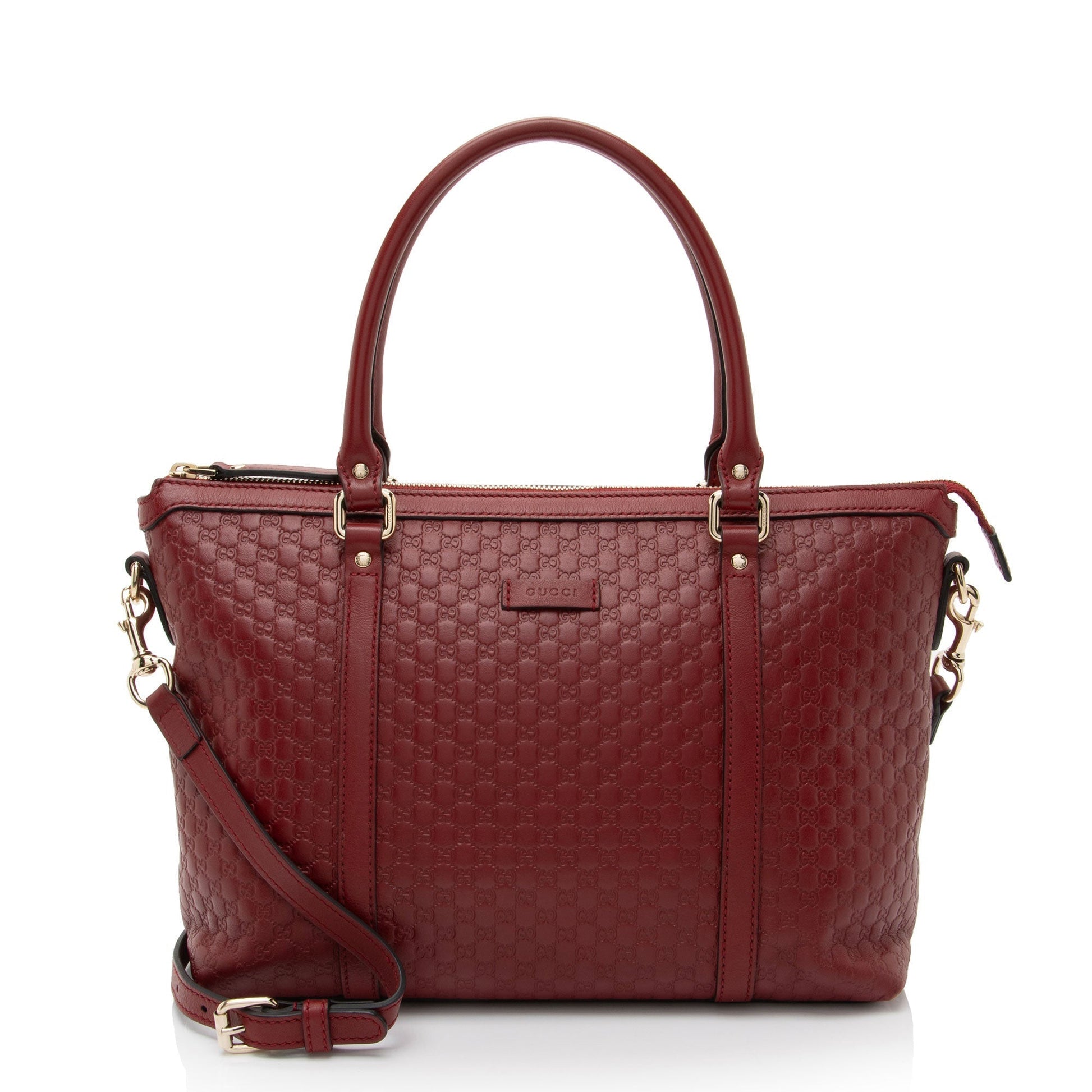 Gucci Leather Canvas Tote