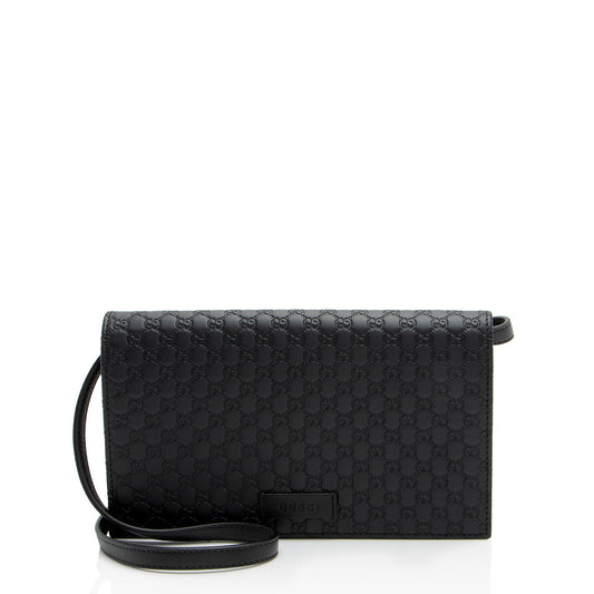 Gucci Microguccissima Leather Wallet Crossbody (SHF-RljdLh)