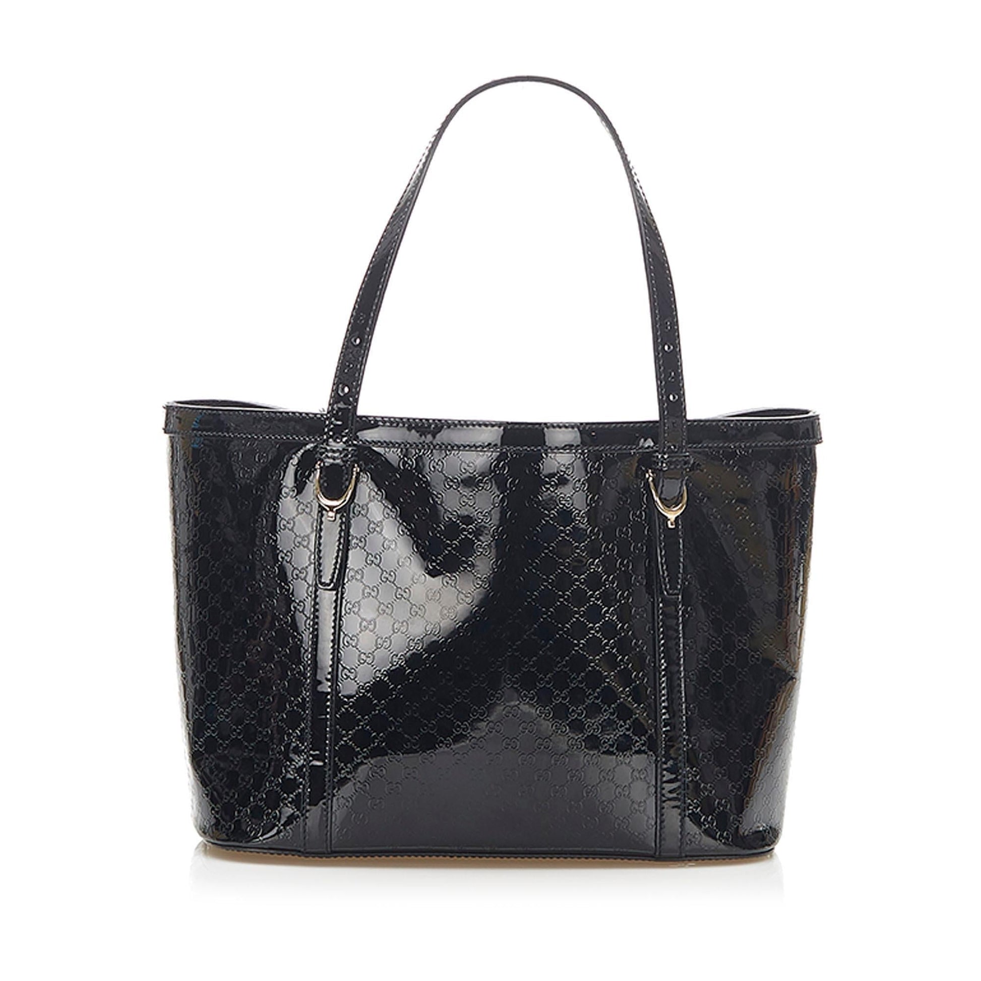 Gucci Guccissima Leather Patent Leather Tote Style 3