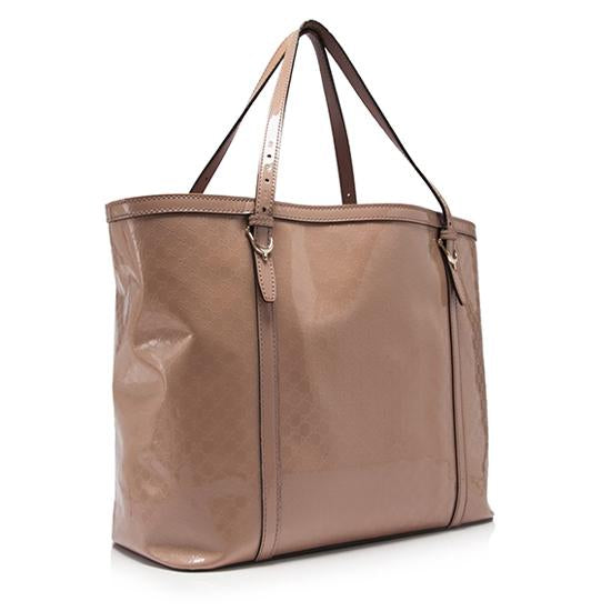 Gucci Guccissima Leather Patent Leather Tote Style 2