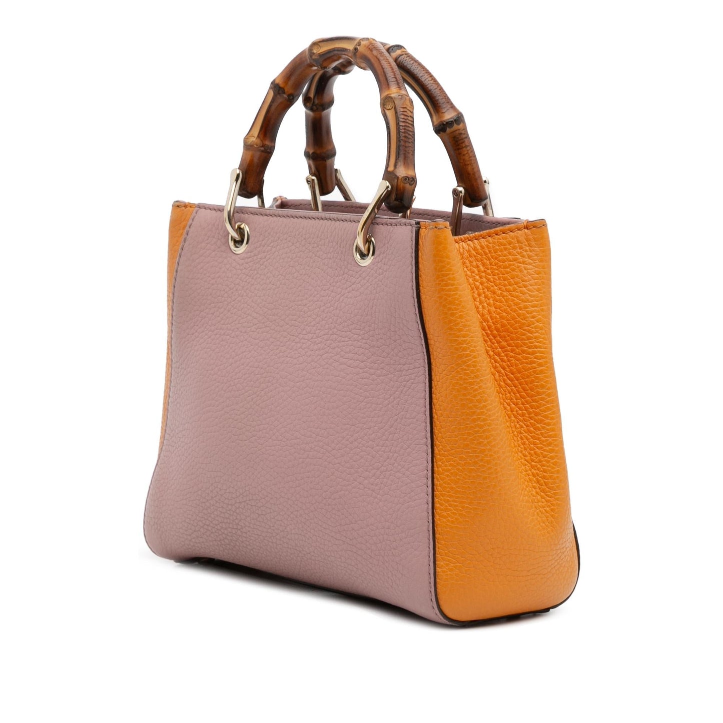 Gucci Mini Bicolor Calfskin Bamboo Shopper Satchel