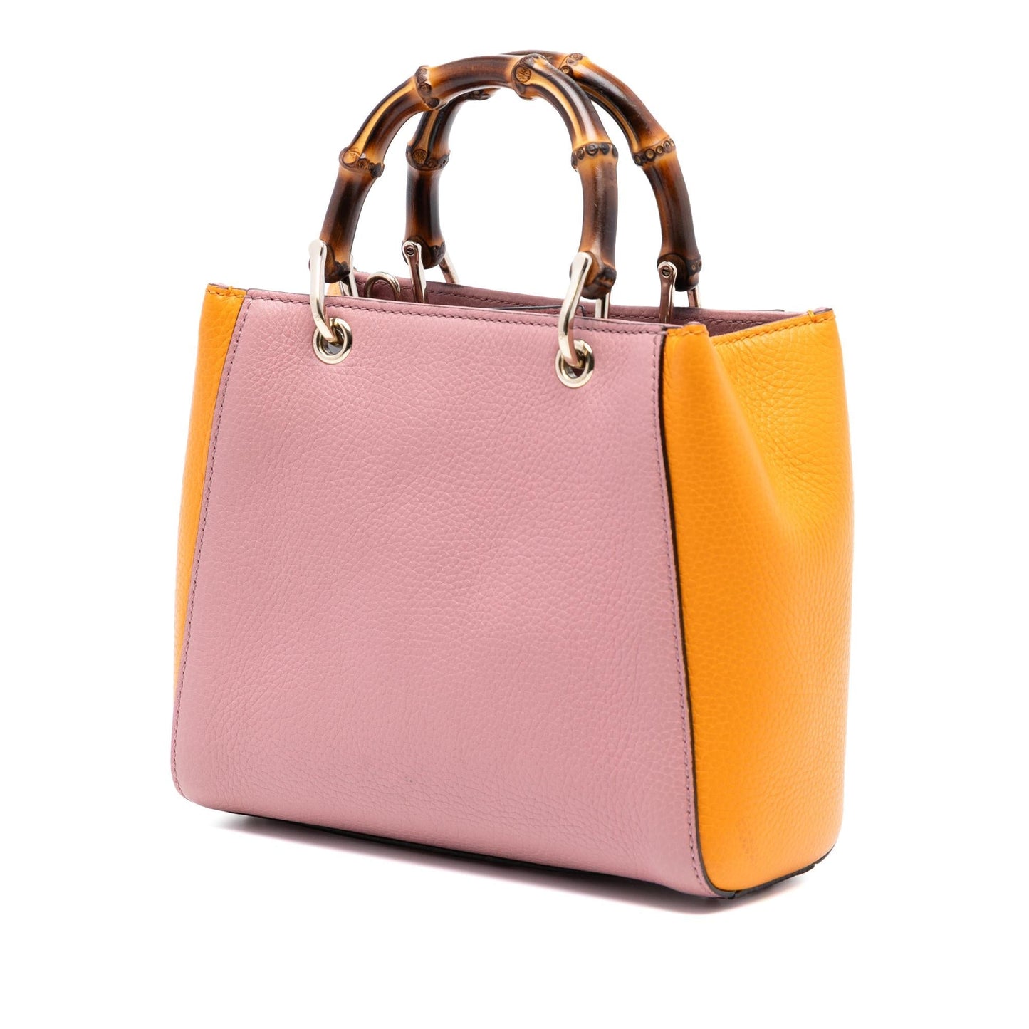 Gucci Mini Bicolor Calfskin Bamboo Shopper Satchel