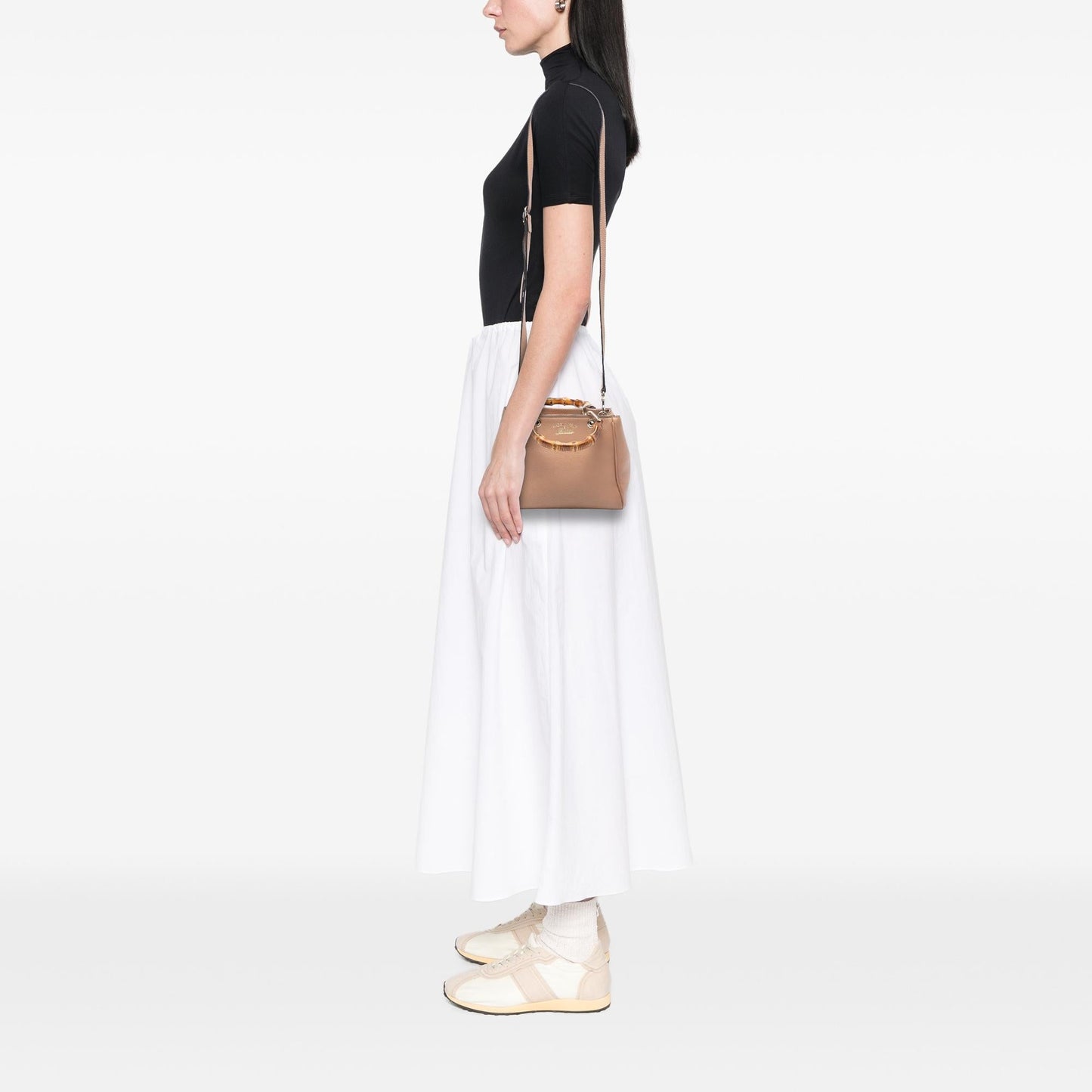 Gucci Mini Calfskin Bamboo Shopper Satchel
