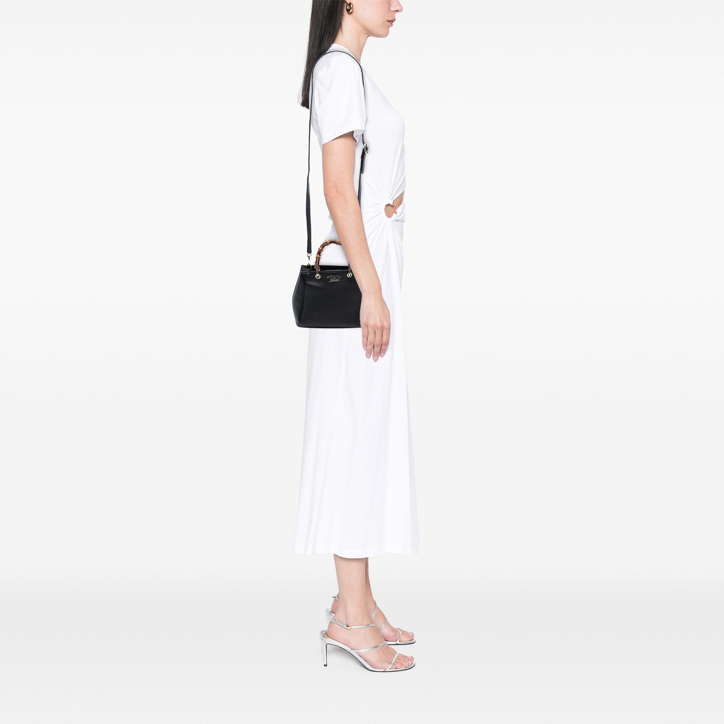 Gucci Mini Calfskin Bamboo Shopper Satchel