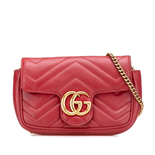 Gucci Mini GG Marmont Matelasse Leather Flap Crossbody