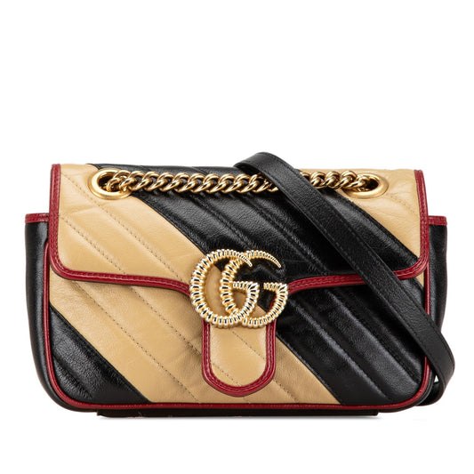 Gucci Mini GG Marmont Matelasse Leather Torchon Flap Crossbody