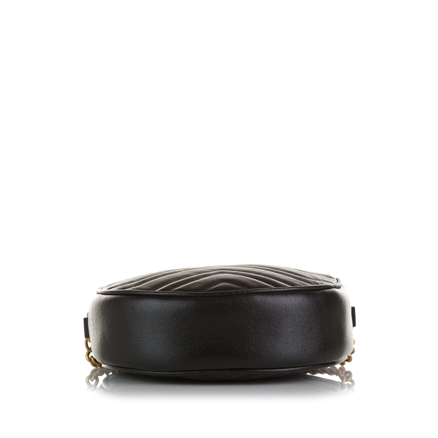 Gucci Mini GG Marmont Matelasse Round Crossbody Bag (SHG-O8pIle)