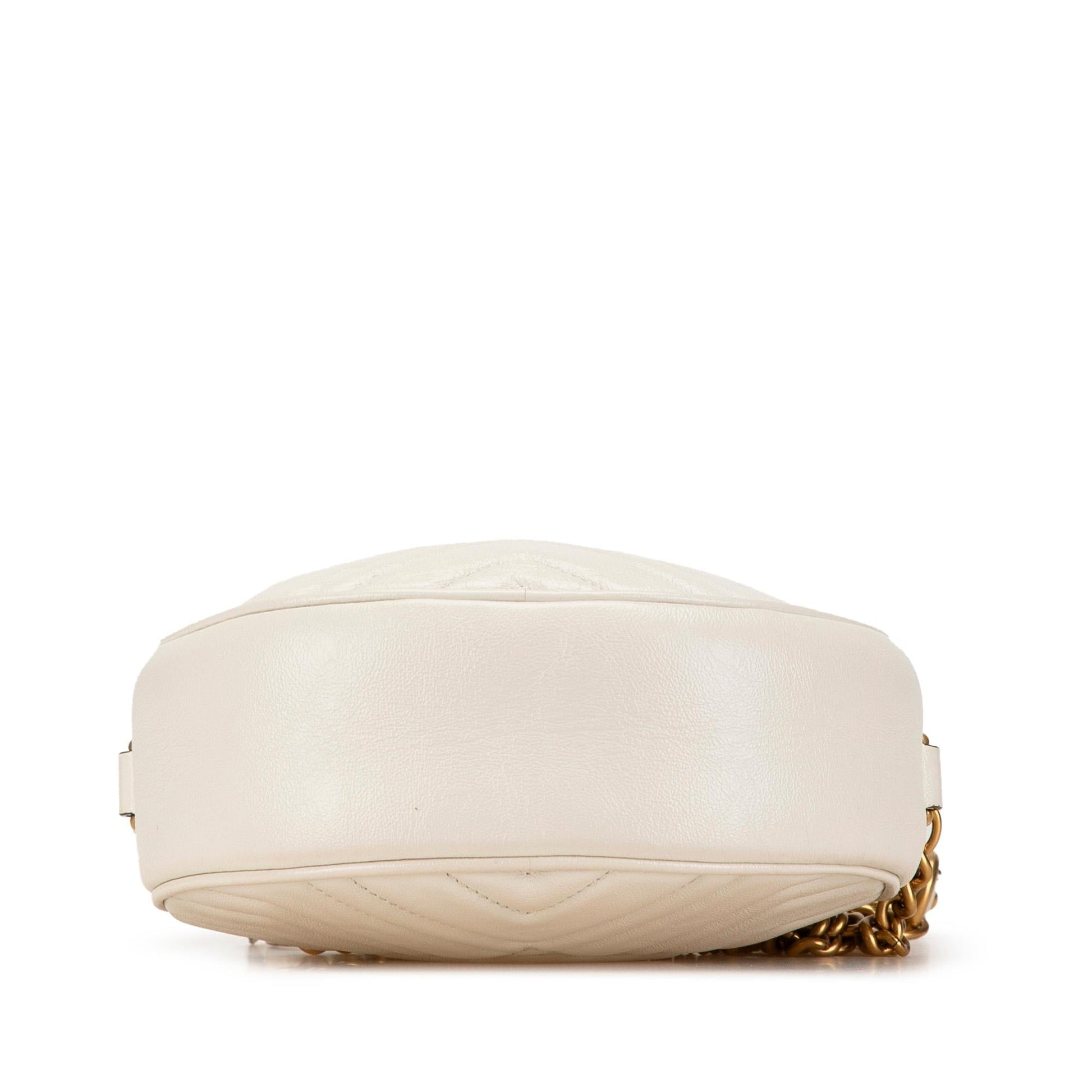 Gucci Mini GG Marmont Round Leather Crossbody