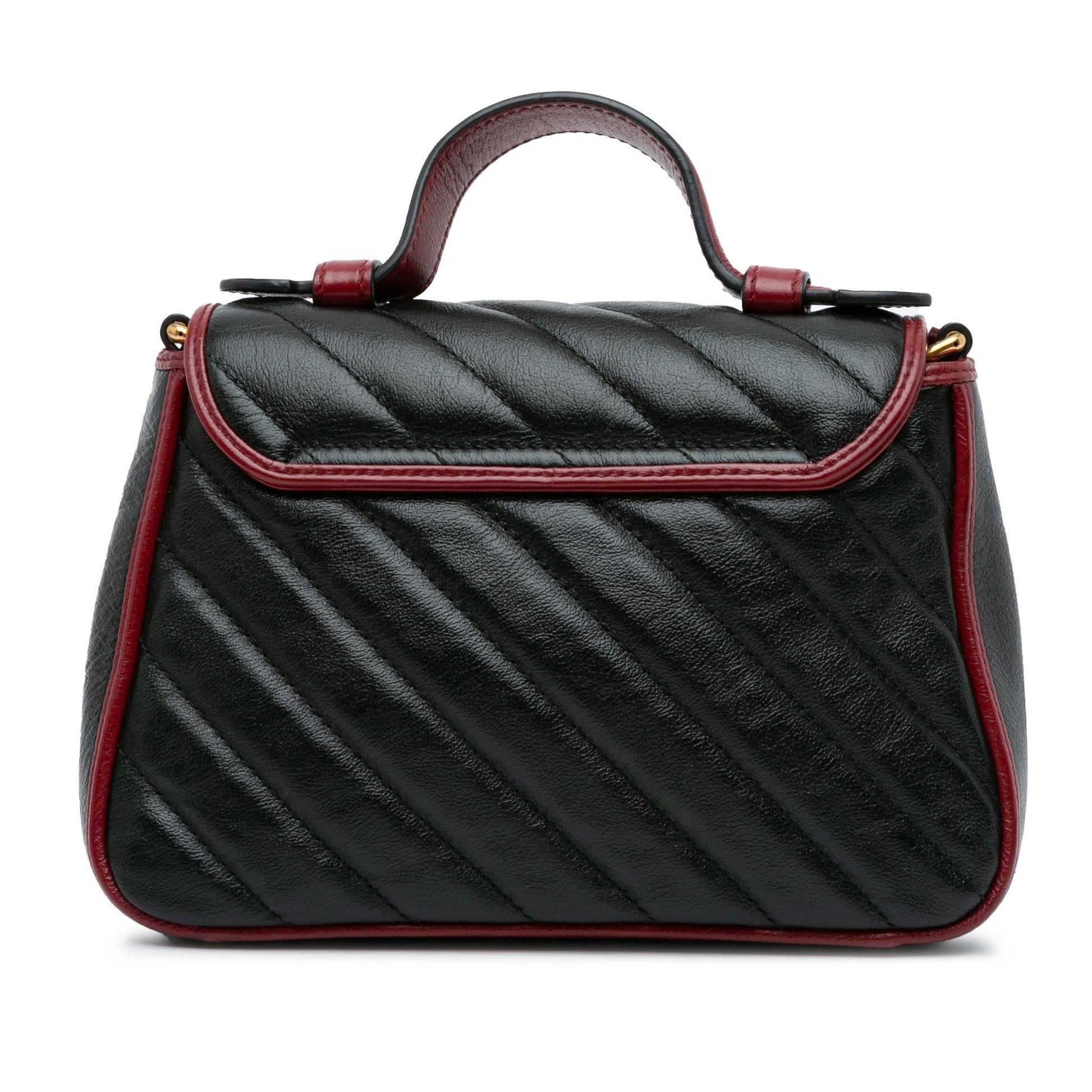 Gucci Mini GG Marmont Torchon Top Handle Bag (SHG-IPOg22)