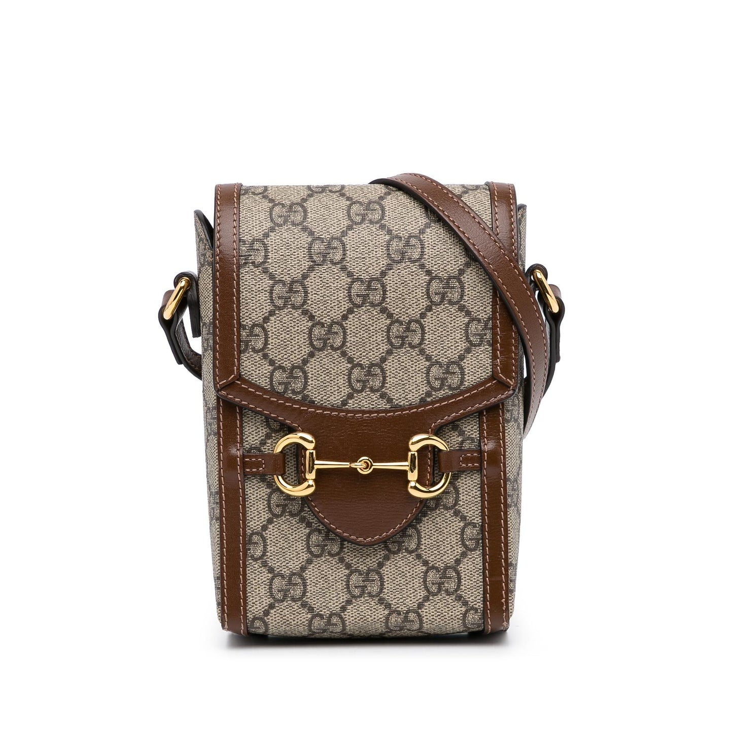 Gucci Mini GG Supreme Horsebit 1955 Crossbody Bag (SHG-fmvzee)