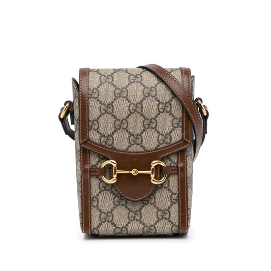 Gucci Mini GG Supreme Horsebit 1955 Crossbody Bag (SHG-fmvzee)