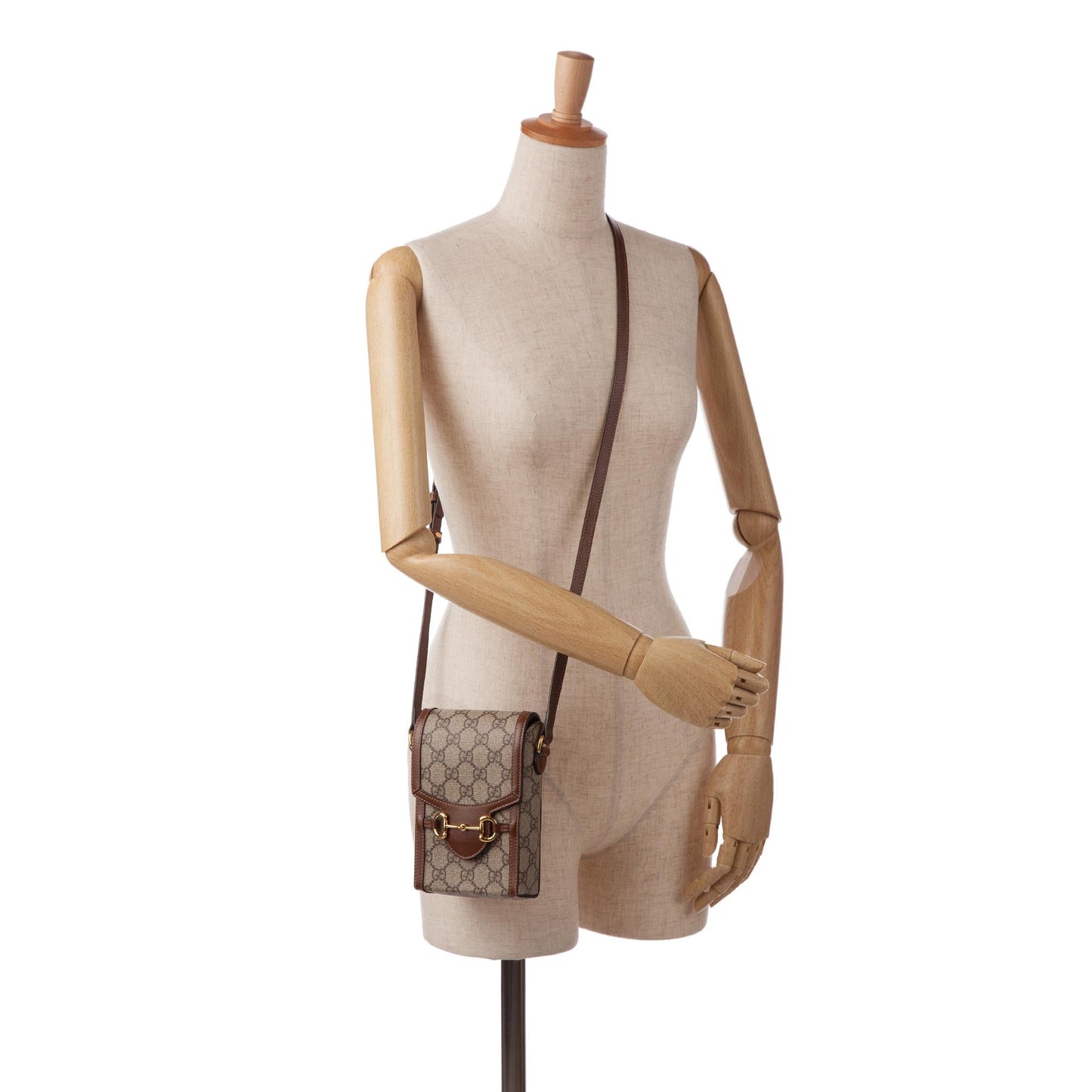 Gucci Mini GG Supreme Horsebit 1955 Crossbody Bag (SHG-fmvzee)
