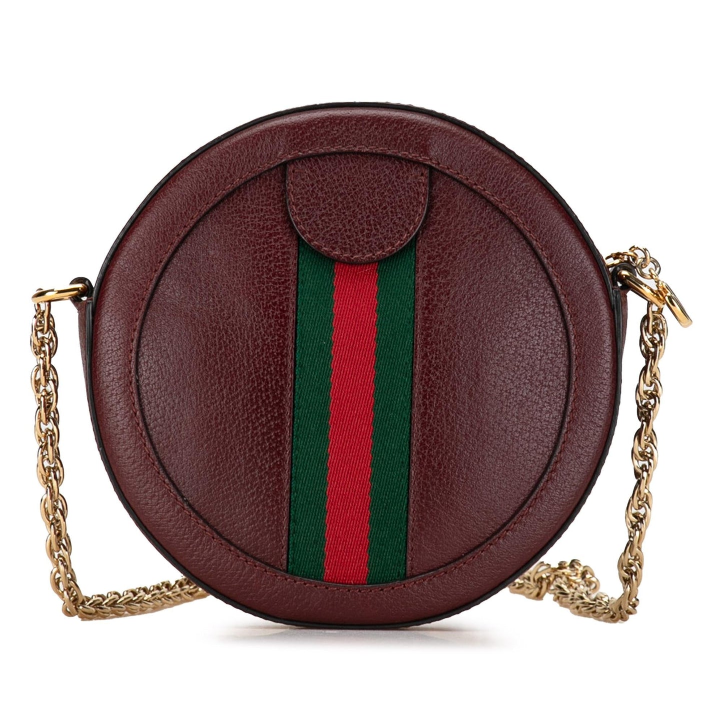 Gucci Mini Round Ophidia Leather Crossbody Bag (SHG-1IdXbq)