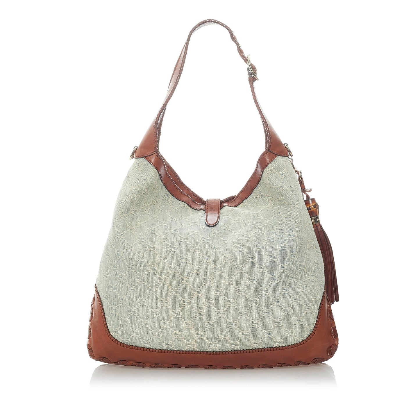 Gucci New Jackie Denim Tassel Shoulder Bag (SHG-32043)