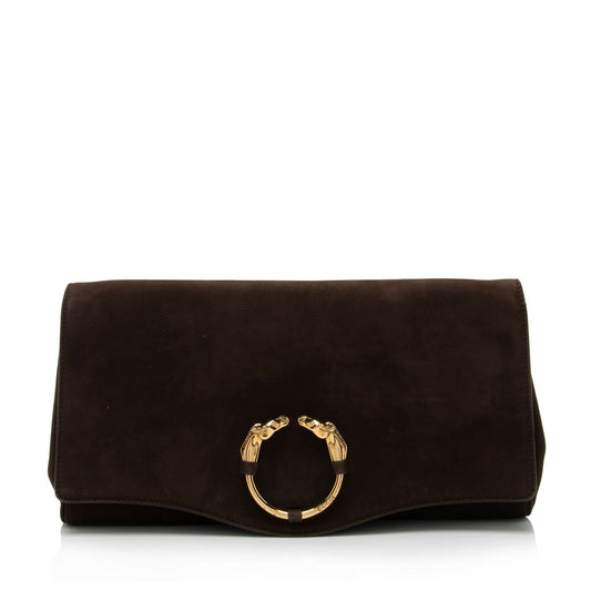 Gucci Leather Canvas Clutch