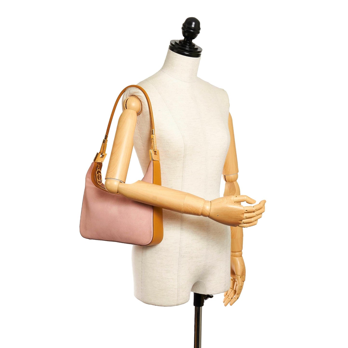 Gucci Nubuck Leather Shoulder Bag (SHG-32317)
