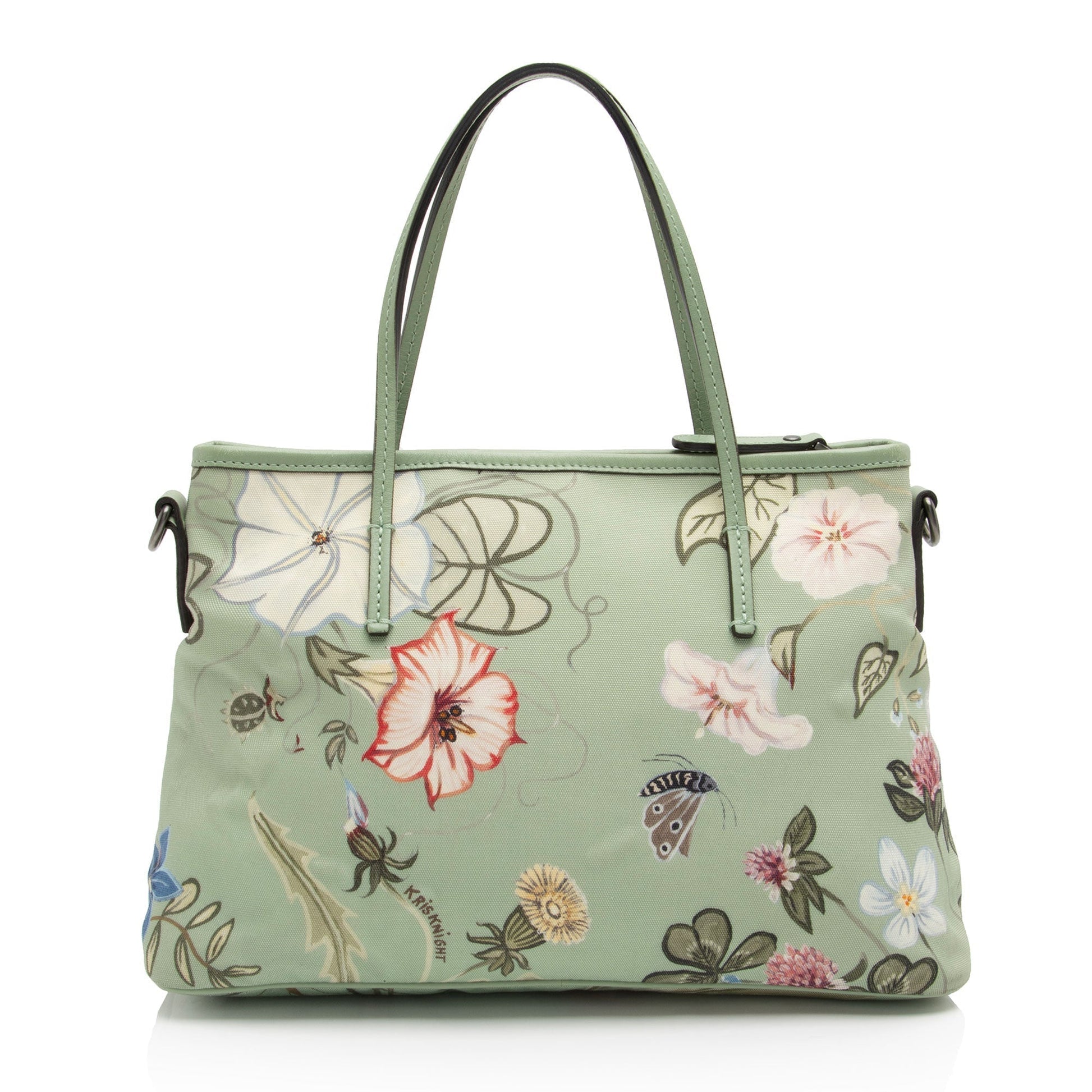 Gucci Nylon Leather Canvas Tote