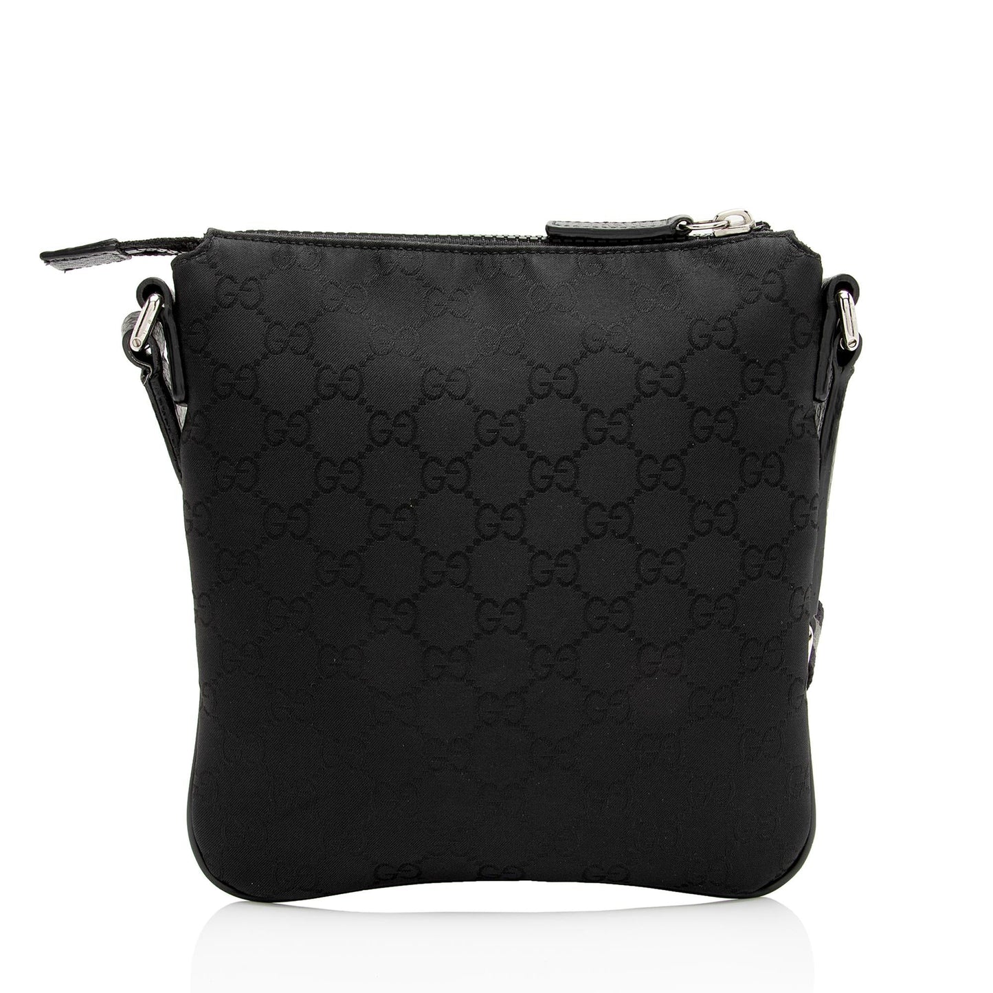 Gucci Nylon Monogram Small Flat Messenger Bag (SHF-uRak7p)