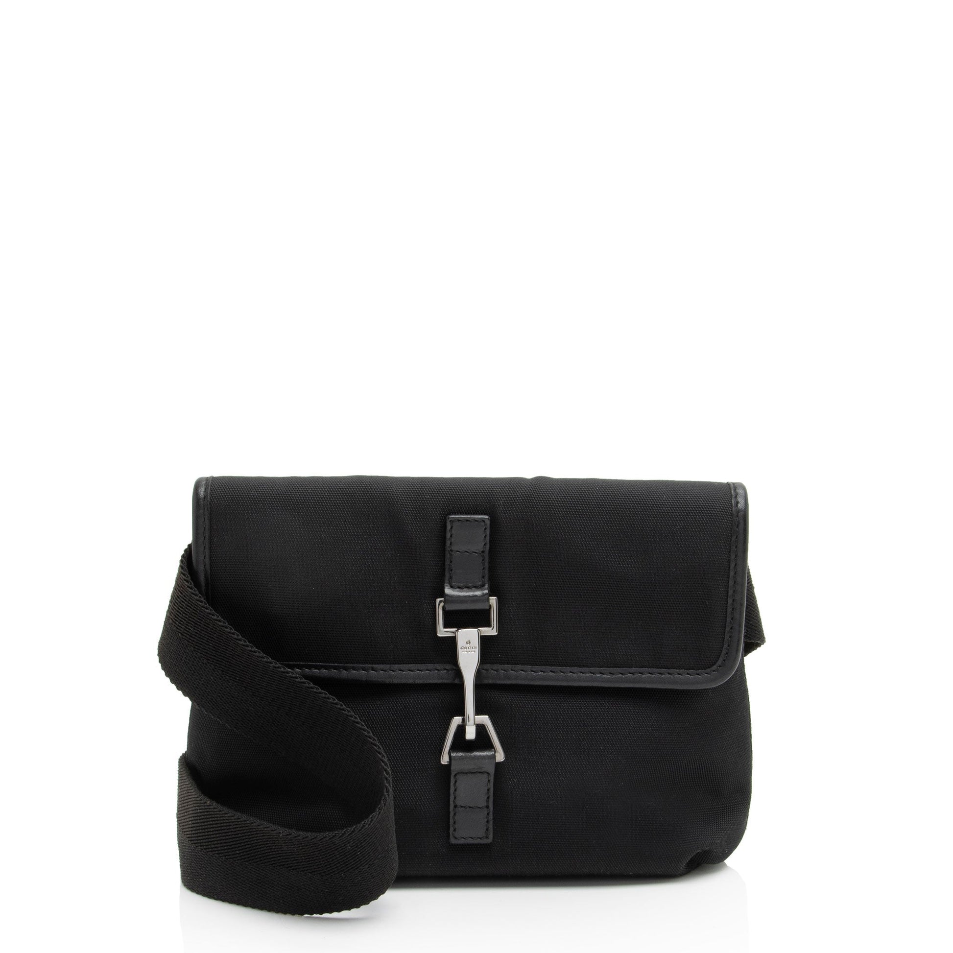 Gucci Nylon Leather Shoulder Bag