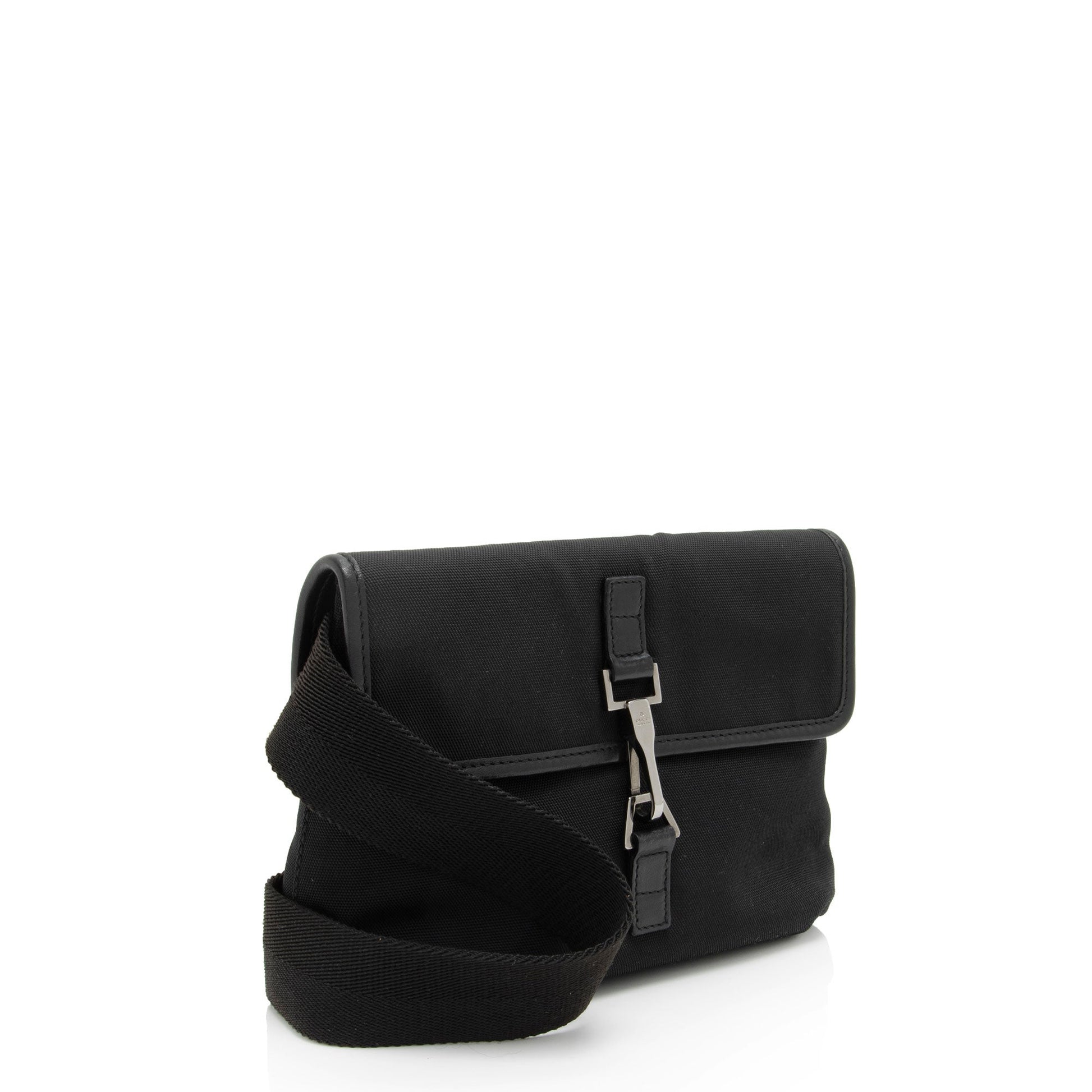 Gucci Nylon Leather Shoulder Bag