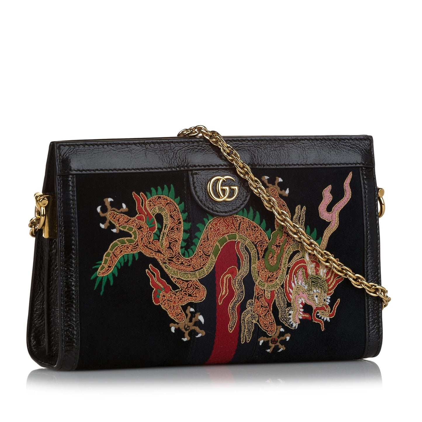 Gucci Ophidia Dragon Suede Crossbody Bag (SHG-34212)