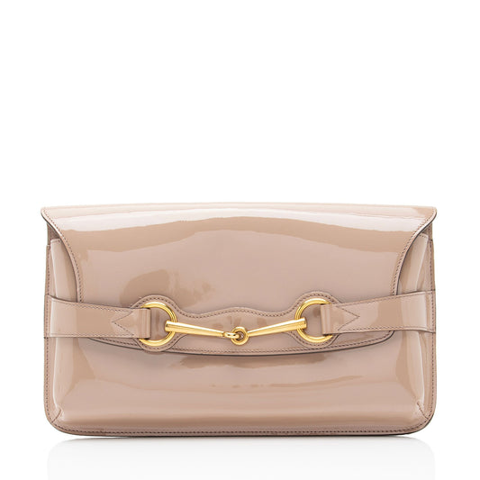 Gucci Patent Leather Bright Bit Clutch