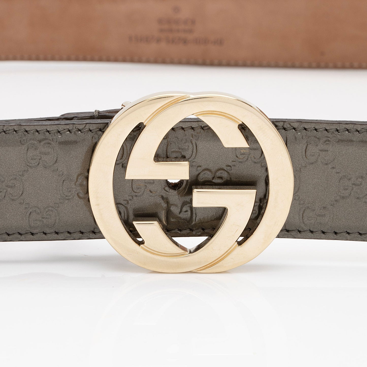 Gucci Patent Leather Microguccissima Interlocking G Narrow Belt - Size 40 / 100 (SHF-UcAdV9)