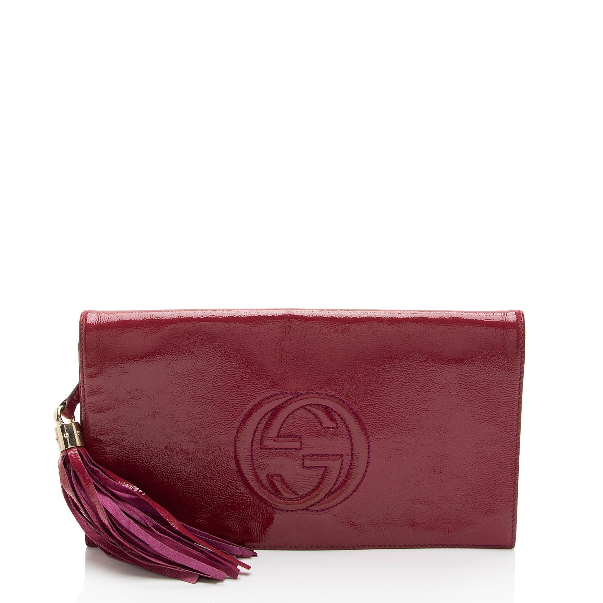 Gucci Lou Leather Canvas Clutch