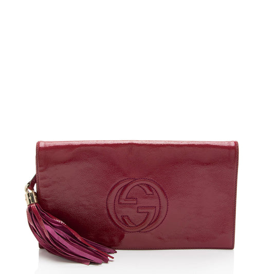 Gucci Lou Leather Canvas Clutch