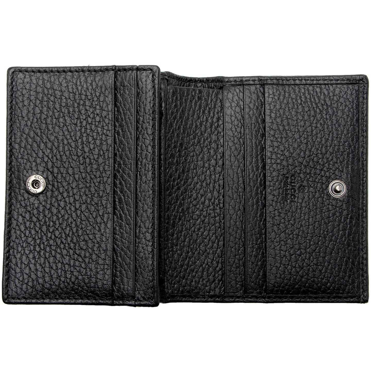 Gucci Pebbled Leather GG Marmont Card Case Wallet (SHF-dXo42g)