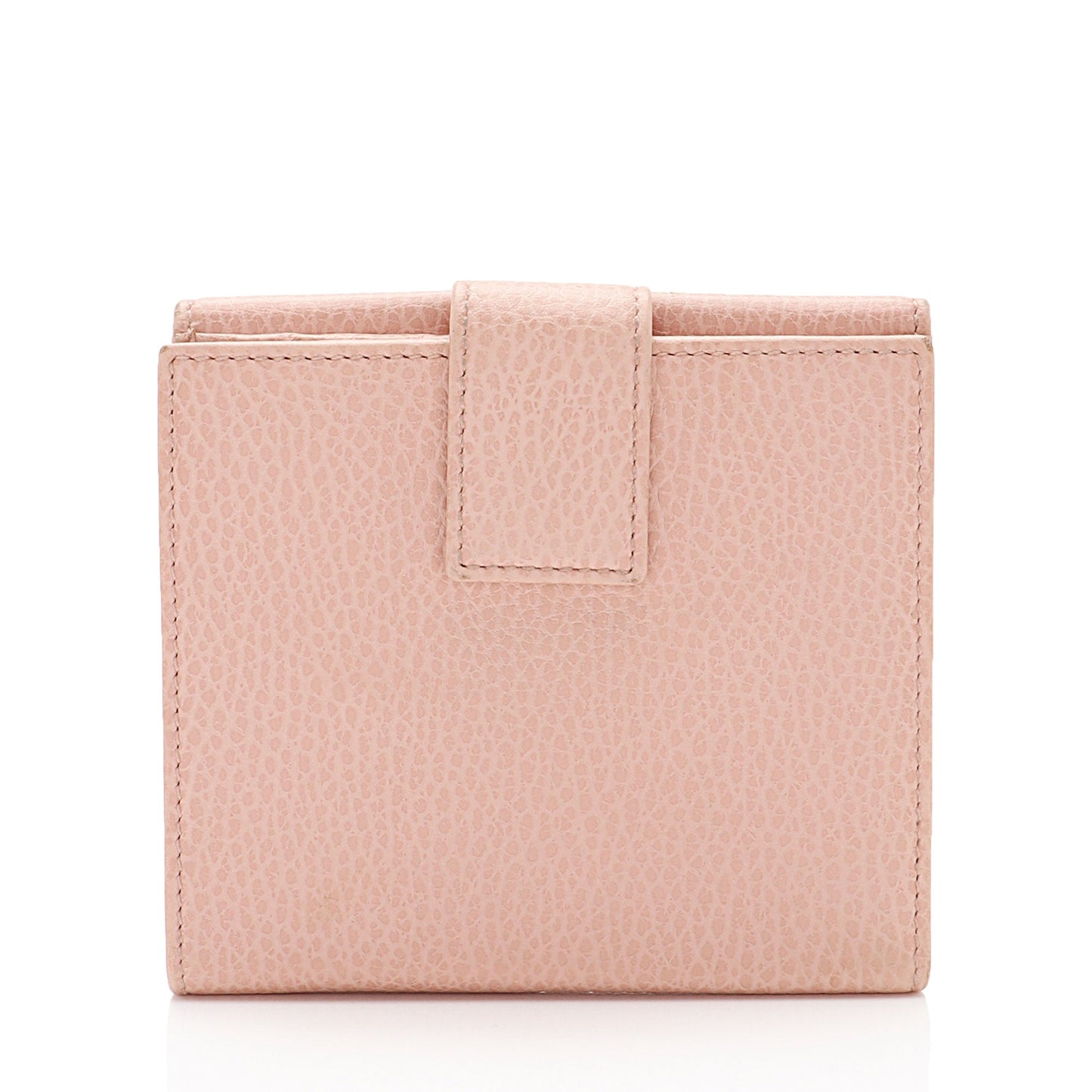 Gucci Pebbled Leather GG Marmont French Wallet (SHF-9hNv9T)