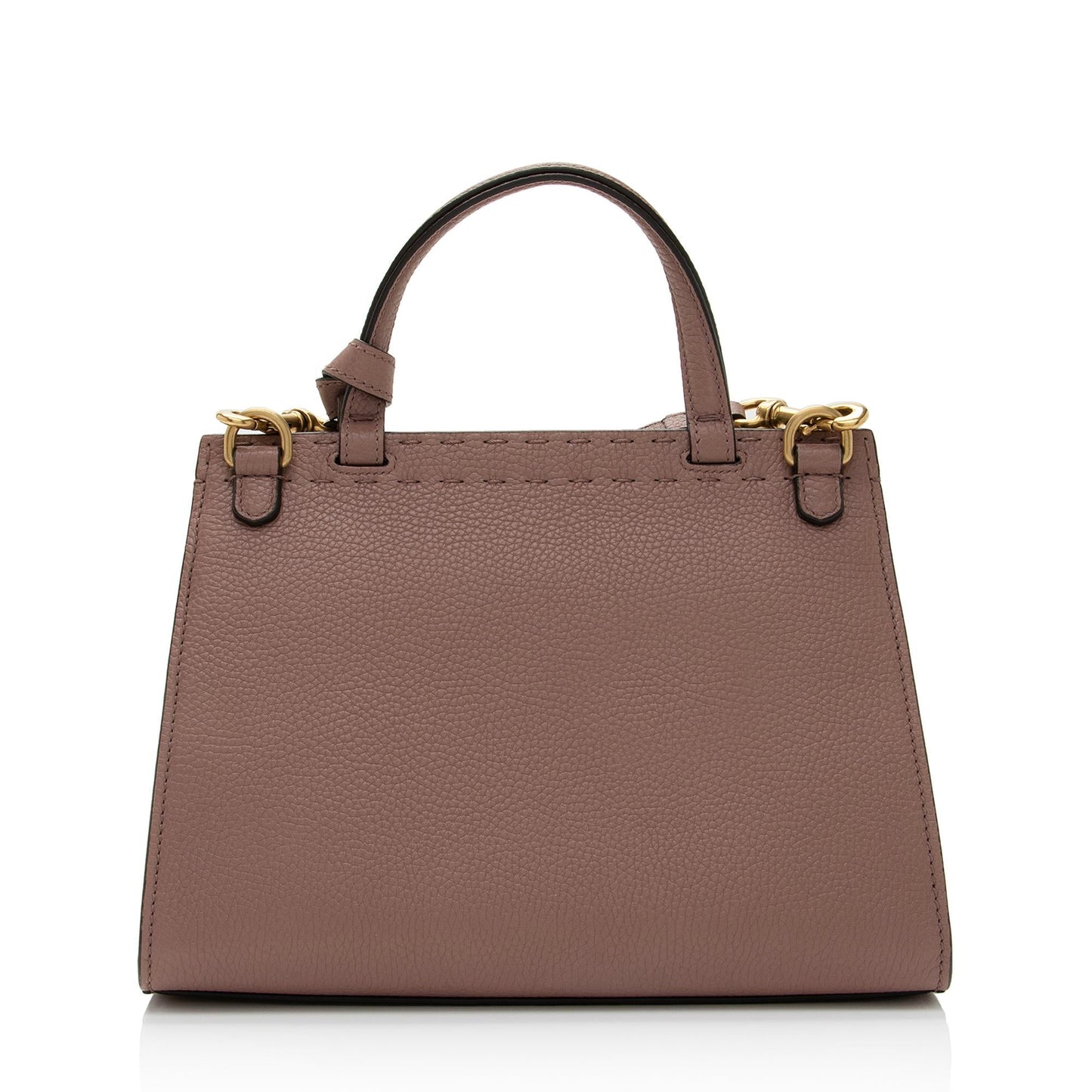 Gucci Pebbled Leather GG Marmont Top Handle Mini Shoulder Bag (SHF-1GP6PA)
