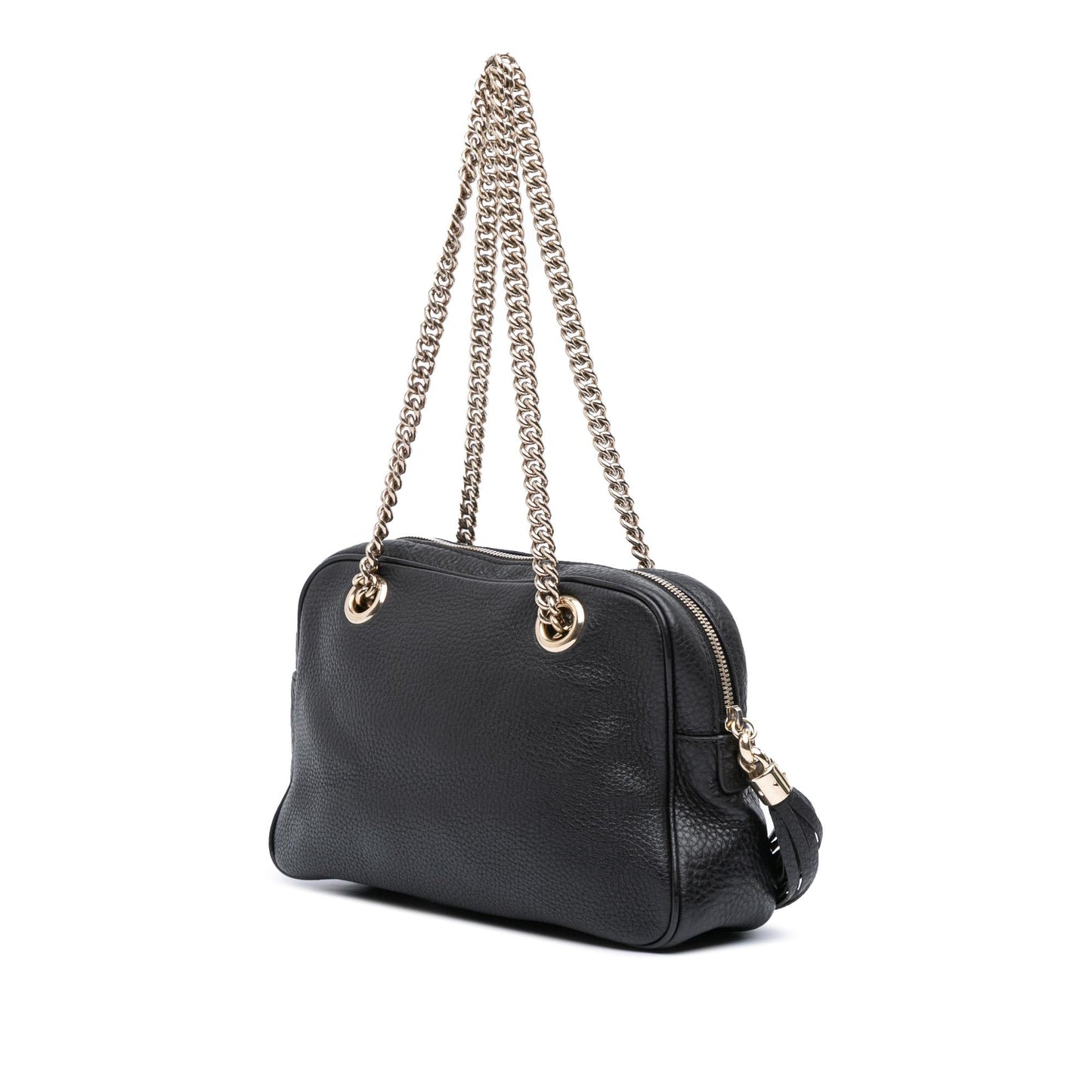 Gucci Pebbled Leather Soho Chain Zip Shoulder Bag
